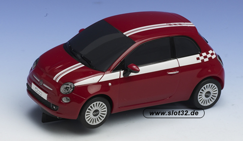 SCALEXTRIC Fiat 500 retro red black windows